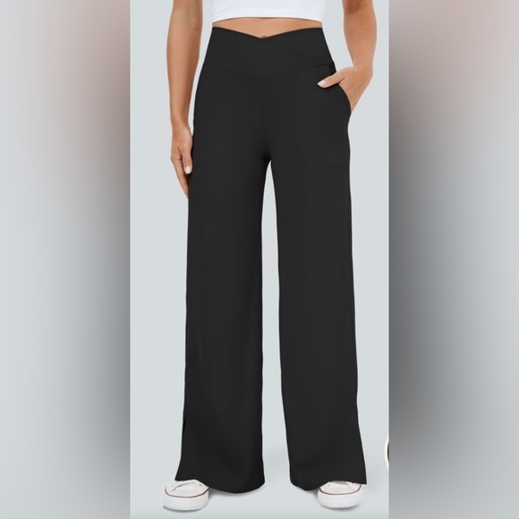 HALARA Black DayStretch Crossover Pocket Hem Wide
Leg Yoga Pants - Picture 3 of 7